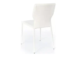 Conjunto de 2 sillas modernas "Quito" de piel sintética blanca con patas de metal cm 44x56 86,5h