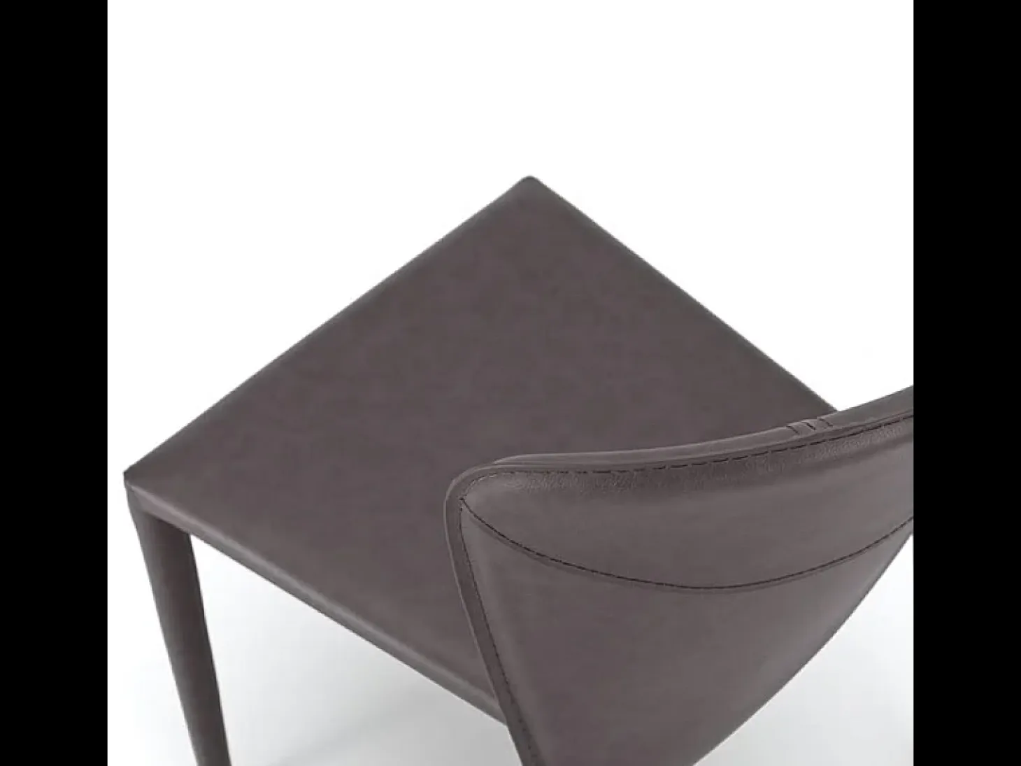Conjunto de 4 sillas modernas en piel sintética gris oscuro "Glicine" para salón elegante 56x49 cm 82h