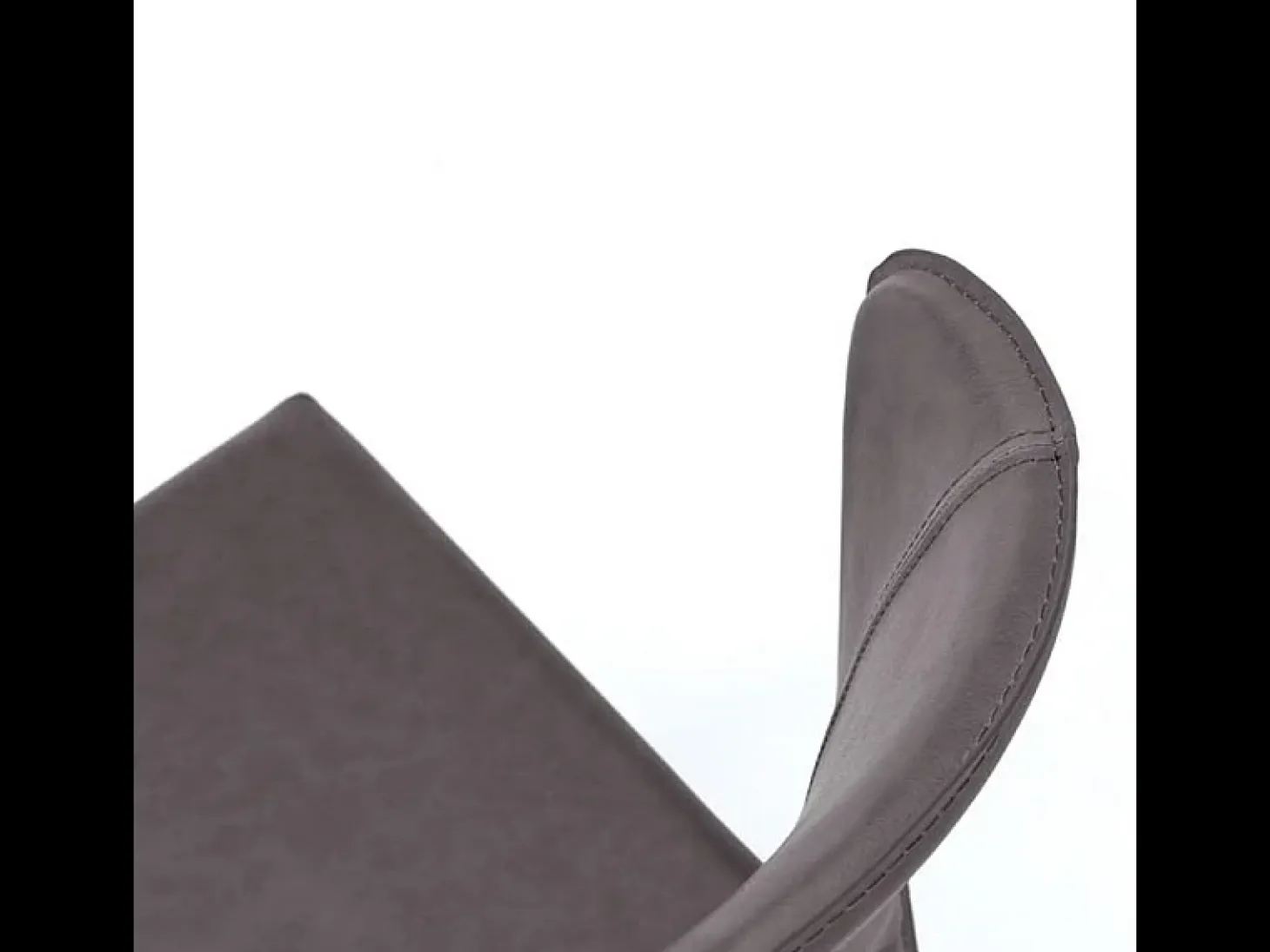 Conjunto de 4 sillas modernas en piel sintética gris oscuro "Glicine" para salón elegante 56x49 cm 82h