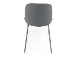 Conjunto de 4 sillas modernas de polipropileno gris 