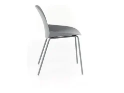 Conjunto de 4 sillas modernas de polipropileno gris 