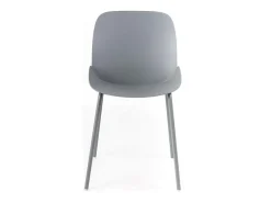 Conjunto de 4 sillas modernas de polipropileno gris 