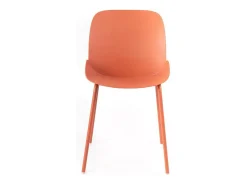 Conjunto de 4 sillas modernas en polipropileno naranja 