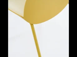 Conjunto de 4 sillas modernas "Azzurra" de polipropileno amarillo con estructura de metal pintado para salón.