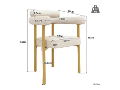 Conjunto de 2 sillones de terciopelo beige, estructura de metal dorado.