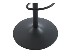 Conjunto de 2 taburetes de bar de pana y metal - Altura ajustable - Crema - ZINEA