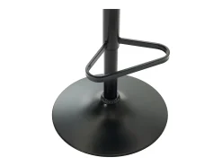 Conjunto de 2 taburetes de bar de terciopelo y metal negro - Terracota - DORALIZ