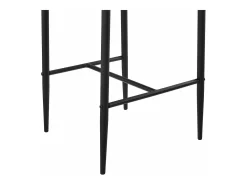 Conjunto de 2 taburetes/sillas de bar con patas de acero asiento sintético y altura del asiento de 66 cm color negro 03_0005787