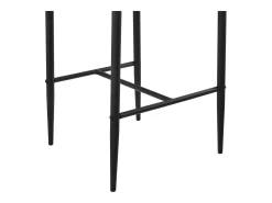 Conjunto de 2 taburetes/sillas de bar con patas de acero asiento sintético y altura del asiento de 66 cm color negro 03_0005787