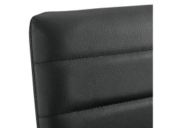 Conjunto de 2 taburetes/sillas de bar con patas de acero asiento sintético y altura del asiento de 66 cm color negro 03_0005787