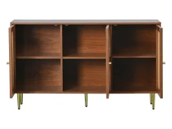 Conjunto de aparador y zapatero de ratán - Madera PB - Marrón