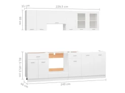 Conjunto de armarios de cocina de 8 piezas 