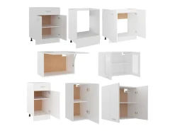 Conjunto de armarios de cocina de 8 piezas 