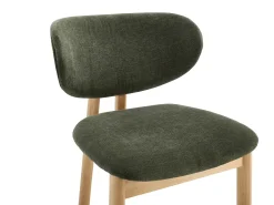 Conjunto de 2bsillas de tejido y madera de hevea - Verde - FALDRA