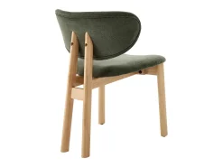 Conjunto de 2bsillas de tejido y madera de hevea - Verde - FALDRA