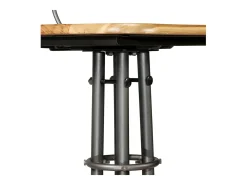 Conjunto de dos taburetes de bar de diseño sillas y asientos en teca maciza reciclada 1202129
