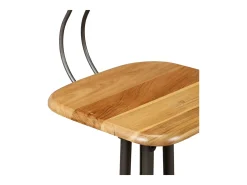 Conjunto de dos taburetes de bar de diseño sillas y asientos en teca maciza reciclada 1202129