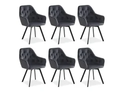 Conjunto de sillas de comedor 59x87.5x65 cm Gris Sillas Eames