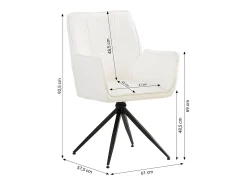 Conjunto de sillas de comedor 61x92.5x57.5 cm blancas Sillas Eames