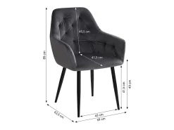Conjunto de sillas de comedor 59x89x62.5 cm Gris Sillas Eames