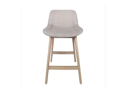 Conjunto de sillas de isla y bar de roble con asiento de tela MELLOW de 65 cm