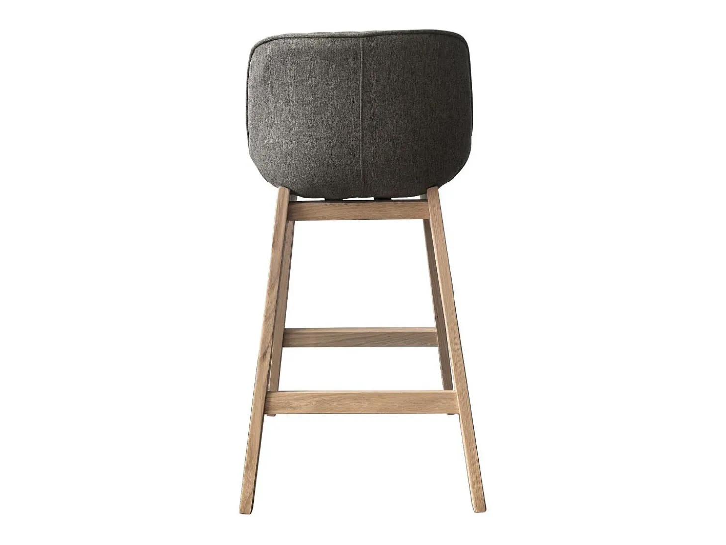 Conjunto de sillas de isla y bar de roble con asiento de tela MELLOW de 65 cm