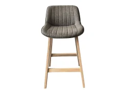 Conjunto de sillas de isla y bar de roble con asiento de tela MELLOW de 65 cm