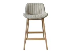 Conjunto de sillas de isla y bar de roble con asiento de tela MELLOW de 65 cm