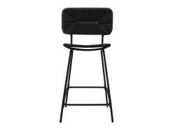 Conjunto de taburetes de bar de metal con asiento de ratán 65cm NEMA
