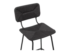 Conjunto de taburetes de bar de metal con asiento de ratán 65cm NEMA
