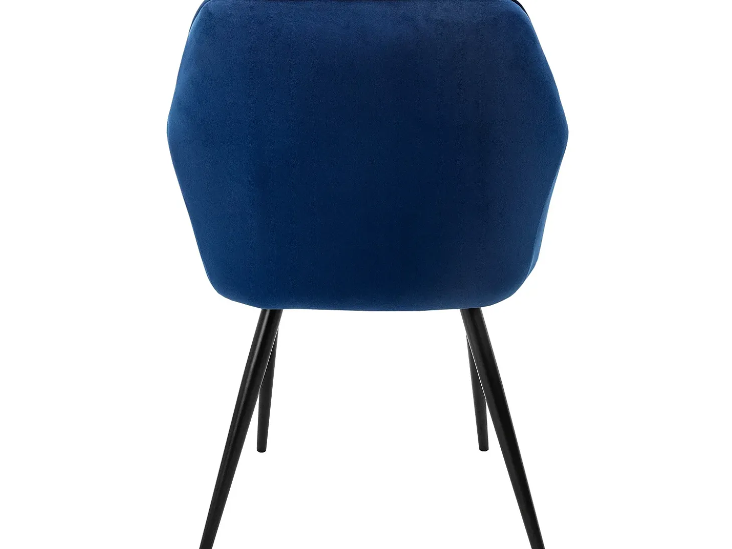 Conjunto de 2x sillas de comedor tapizadas en terciopelo sillones salón azul oscuro ML-Design