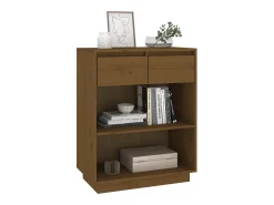 Consola marrón miel 60x34x75 cm Madera maciza de pino