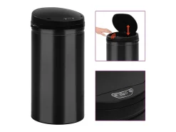Contenedor automático con sensor de 50 litros acero al carbono negro 02_0006087