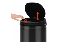 Contenedor automático con sensor de 50 litros acero al carbono negro 02_0006087