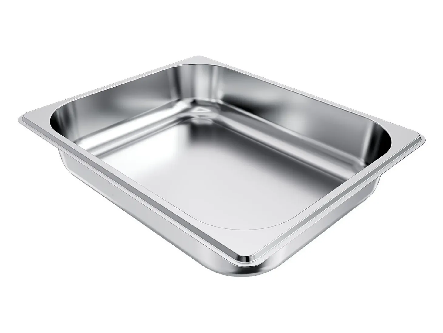 Contenedor Gastronorm SucceBuy GN 1/2, Recipiente de Restauración de Acero Inoxidable 4PCs 3,8 L, Contenedor Inox Alimentario Profundidad 6,4 cm, Antiadherente