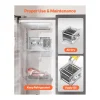Cortadora SucceBuy Cuchilla de Acero Inoxidable de 5 mm para Cortadora de Carne SJY-DQ90 Juego de Cuchillas para Cortadora