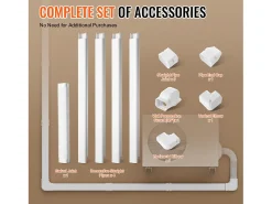 Cubierta de Línea SucceBuy 7.62cm de Ancho 483 cm para Mini-Split/Aire Acondicionado, PVC Decorativo para Aire Acondicionado. 4 Conductos Rectos y Componentes