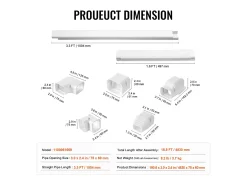 Cubierta de Línea SucceBuy 7.62cm de Ancho 483 cm para Mini-Split/Aire Acondicionado, PVC Decorativo para Aire Acondicionado. 4 Conductos Rectos y Componentes