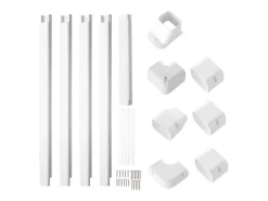 Cubierta de Línea SucceBuy 7.62cm de Ancho 483 cm para Mini-Split/Aire Acondicionado, PVC Decorativo para Aire Acondicionado. 4 Conductos Rectos y Componentes