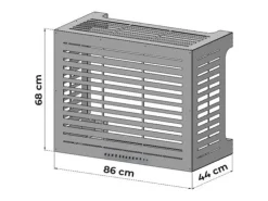 Cubierta para aire acondicionado LINEAR M Cubierta para aire acondicionado de aluminio blanco L86 x P44 x H68 cm
