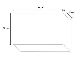 Cubierta para aire acondicionado LINEAR M Cubierta para aire acondicionado de aluminio blanco L86 x P44 x H68 cm