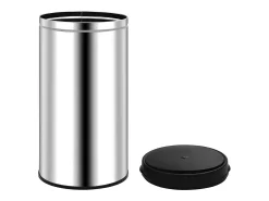 Cubo de basura automático con sensor de acero inoxidable de 60 litros color plata 02_0006113