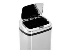 Cubo de basura automático con sensor, acero inoxidable, 50L, diseño moderno (33x25x84 cm)