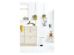Cubo de Basura con Pedal Brabantia Newicon 20L Blanco Diseño Intemporal Antiolor Higiénico
