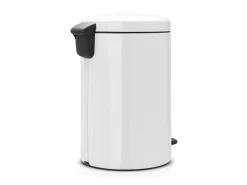 Cubo de Basura con Pedal Brabantia Newicon 20L Blanco Diseño Intemporal Antiolor Higiénico