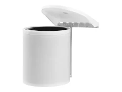 Cubo de basura de cocina integrado de plástico blanco de 12 litros 02_0006062