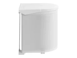 Cubo de basura de cocina integrado de plástico blanco de 12 litros 02_0006062