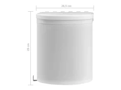 Cubo de basura de cocina integrado de plástico blanco de 12 litros 02_0006062