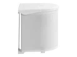 Cubo de basura de cocina integrado de plástico blanco de 8 litros 02_0006083