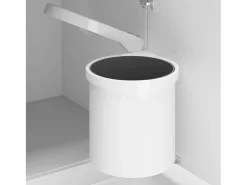 Cubo de basura de cocina integrado de plástico blanco de 8 litros 02_0006083